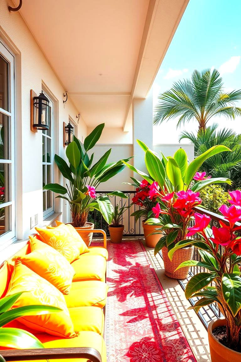 Vibrant Tropical Paradise - 24 Bedroom Balcony Ideas