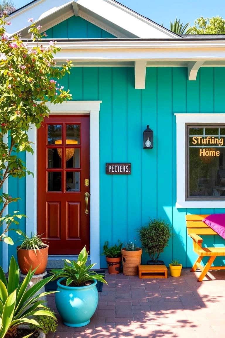 Vibrant Turquoise Board and Batten Siding - 24 Board and Batten Siding Colors