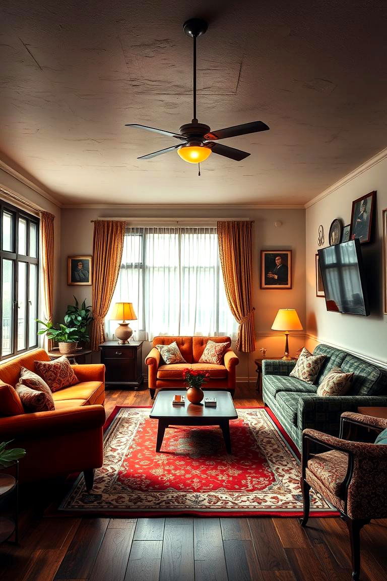 Vibrant Vintage Living Room - 24 Colorful Room Ideas