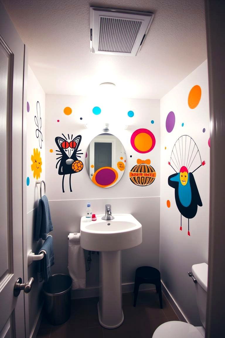 Vibrant Wall Decals - 24 Dorm Bathroom Ideas
