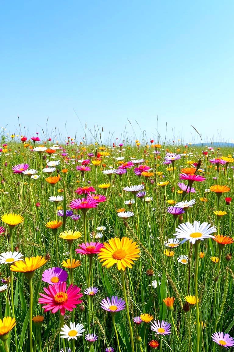 Vibrant Wildflower Meadow - 24 Spring Garden Ideas