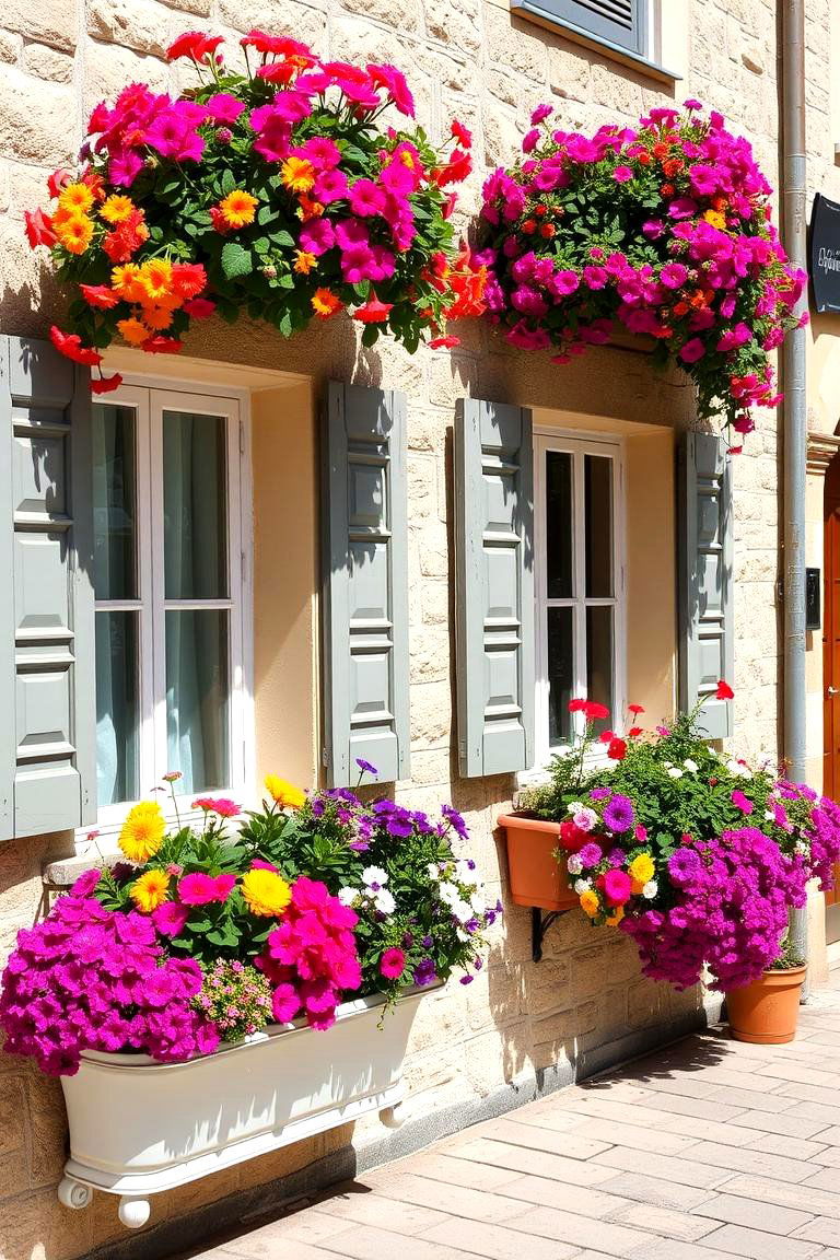 Vibrant Window Boxes - 24 Spanish Courtyard Ideas