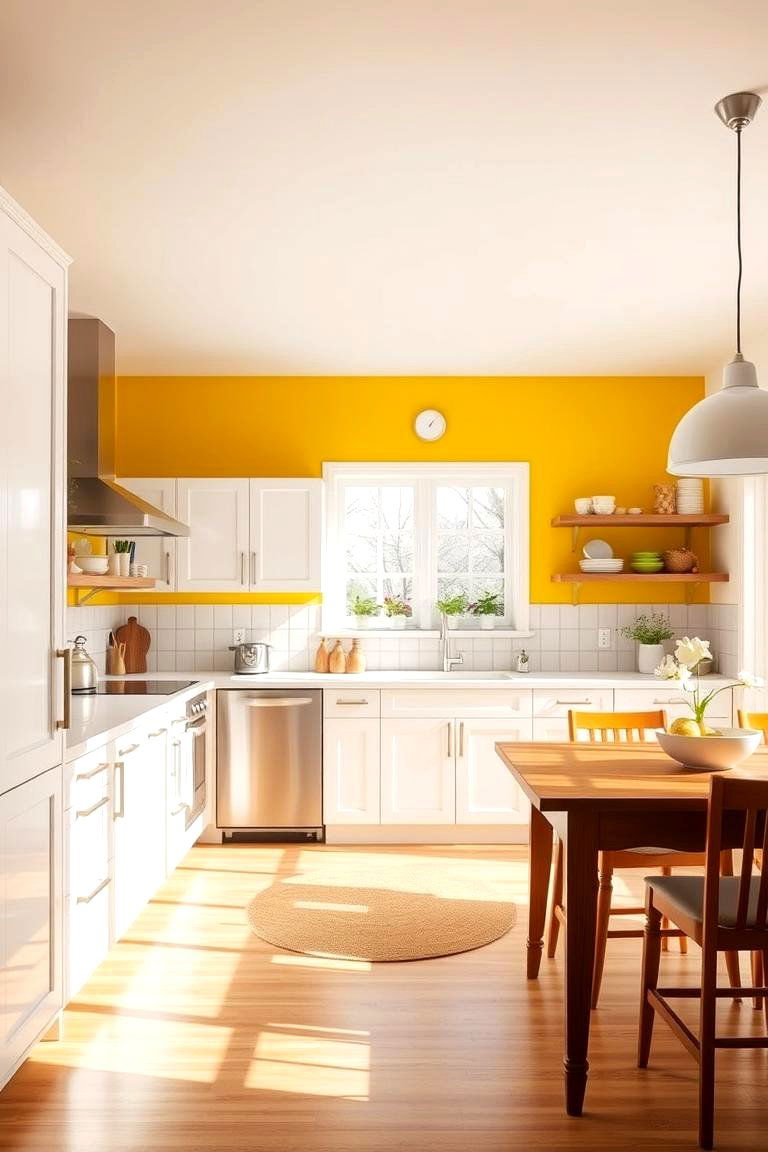 Vibrant Yellow Energize Your Space with Sunshine - 24 Accent Wall Colors