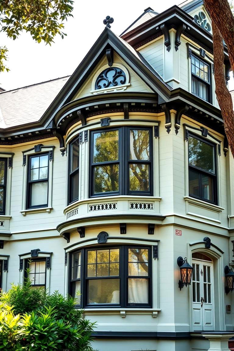 Victorian Era Grace - 24 Sage Green House With Black Trim Ideas