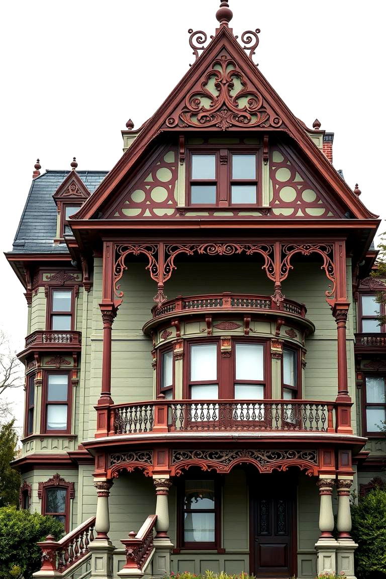 Victorian Era Grace - 24 Sage Green House With Brown Trim Ideas
