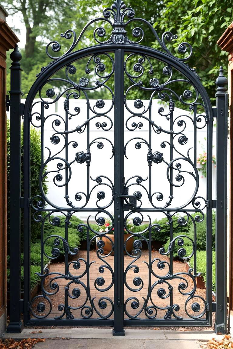 Victorian Inspired Ornate Metal Gate - 24 Metal Garden Gate Ideas
