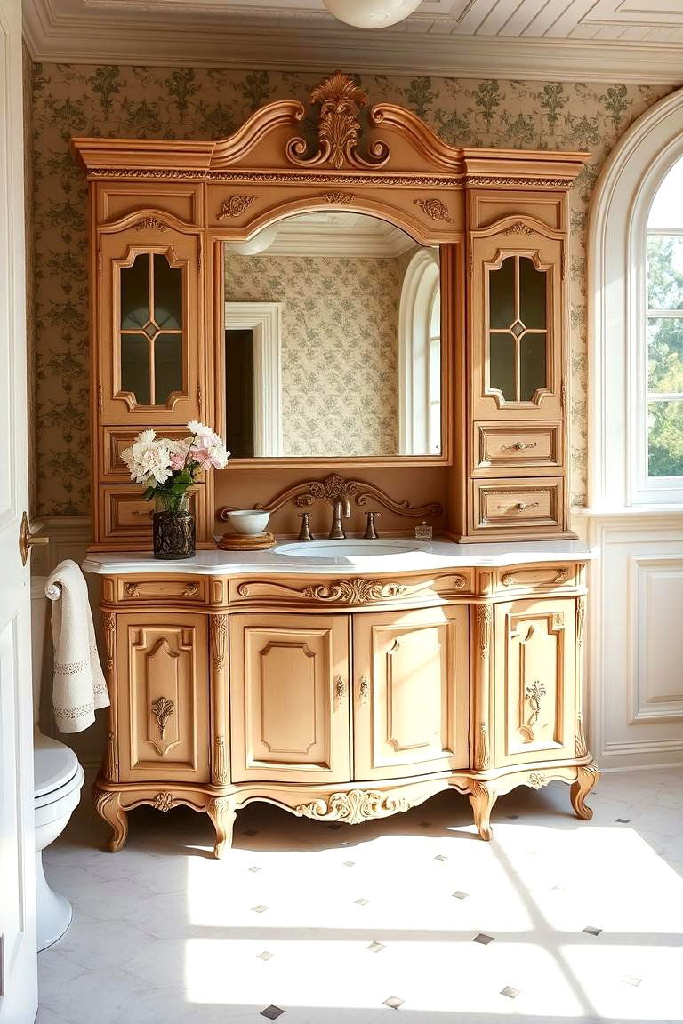 Victorian Vanity with Timeless Appeal - 24 Victorian Bathroom Ideas