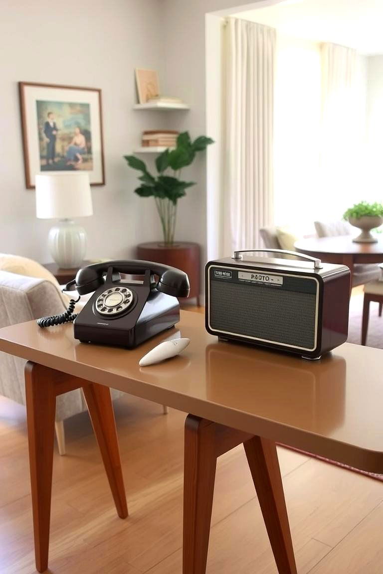 Vintage Accents Telephones and Radios - 27 1950s Living Room Ideas