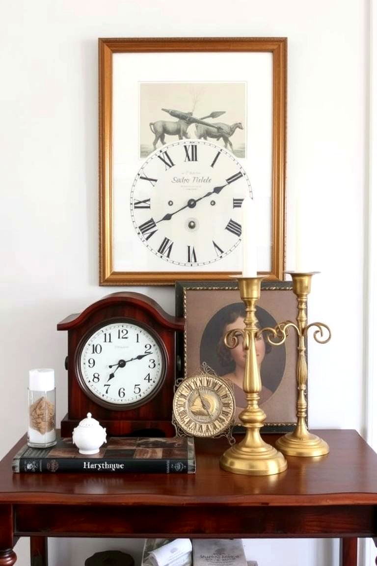 Vintage Accents for Character - 24 entryway table decor ideas