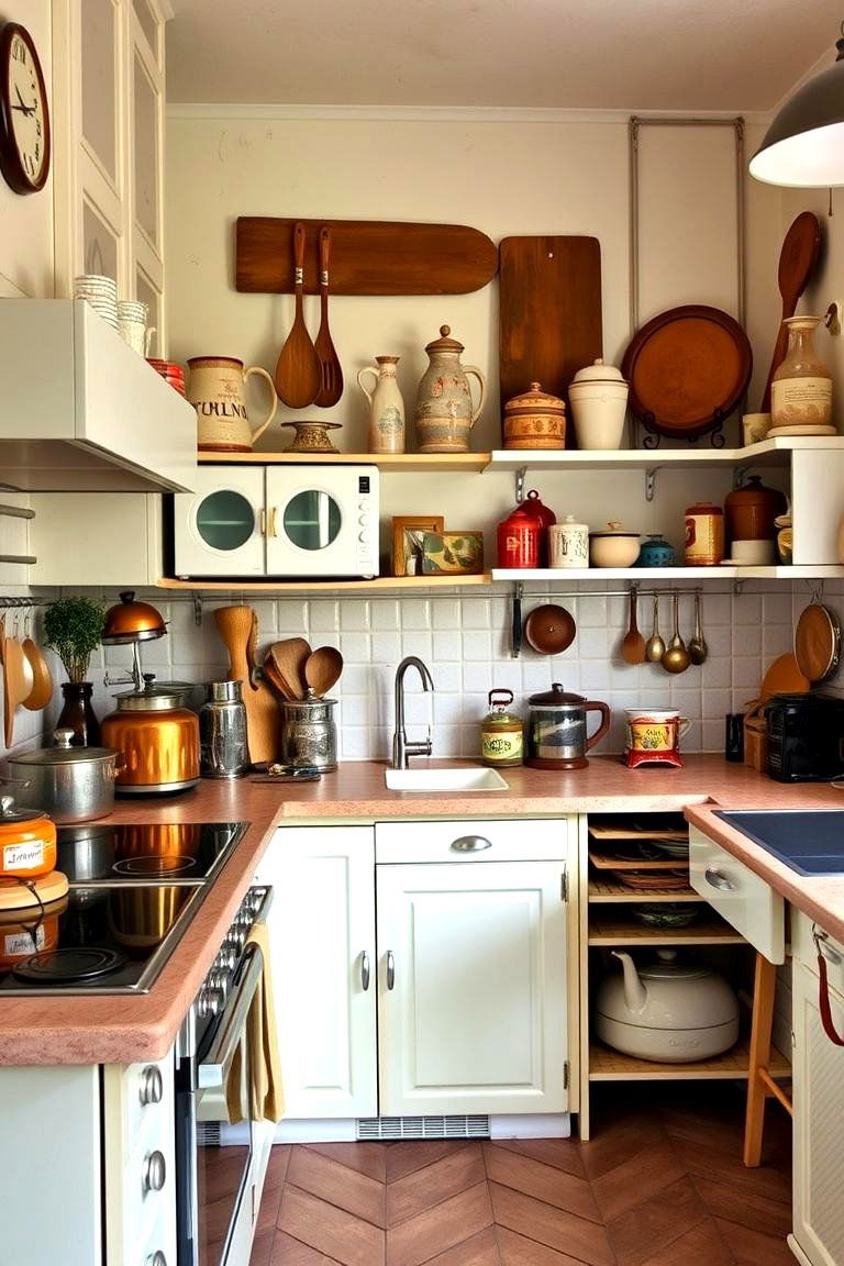Vintage Accents with a Modern Twist - 24 Maximalist Kitchen Decor Ideas