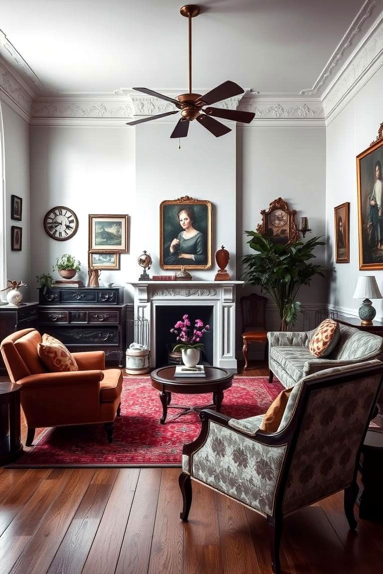 Vintage Accents - 24 Black and White Boho Living Room Ideas