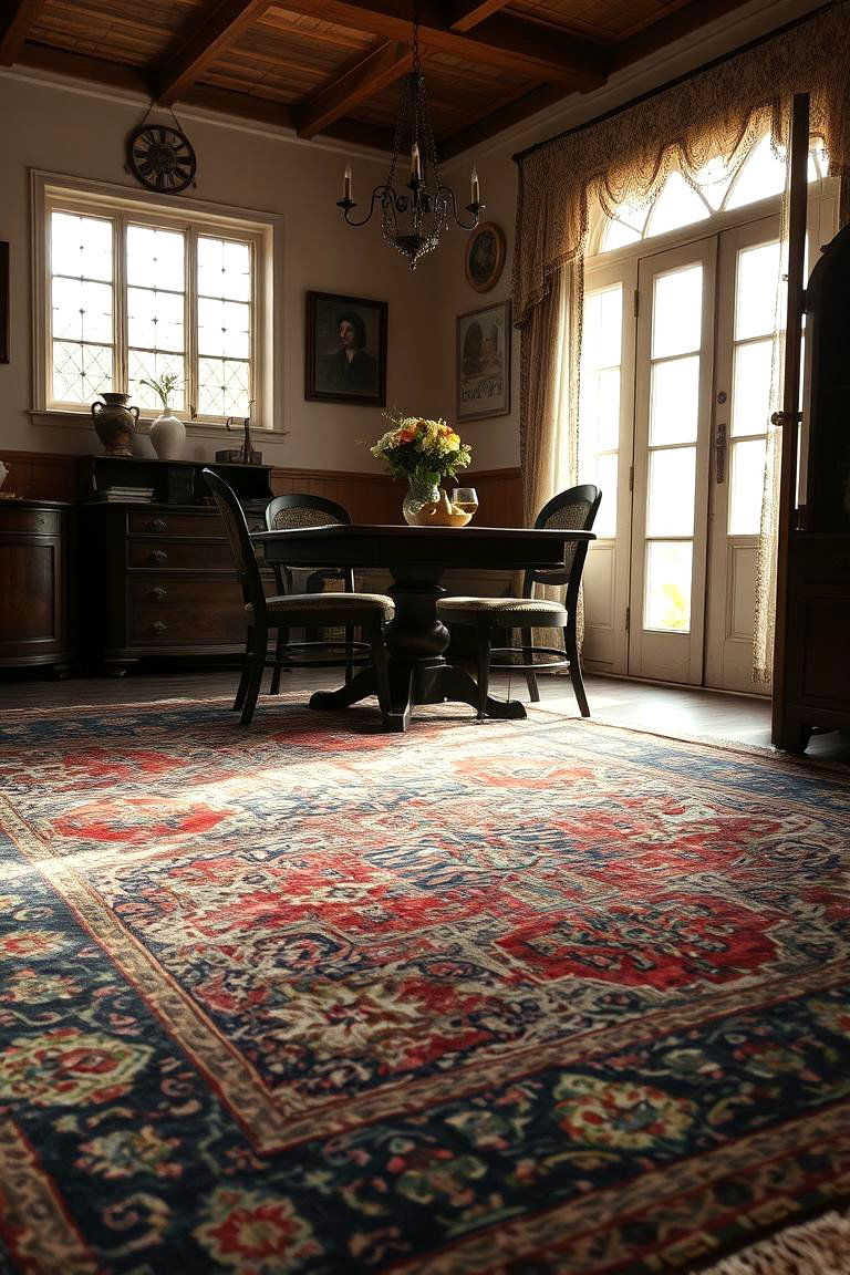 Vintage Antique Dining Room Rugs - 24 Dining Room Rug Ideas