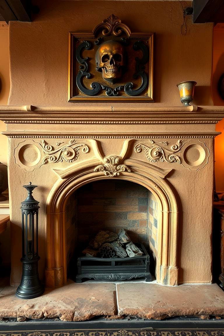 Vintage Appeal Stucco Fireplace - 24 Stucco Fireplace Ideas