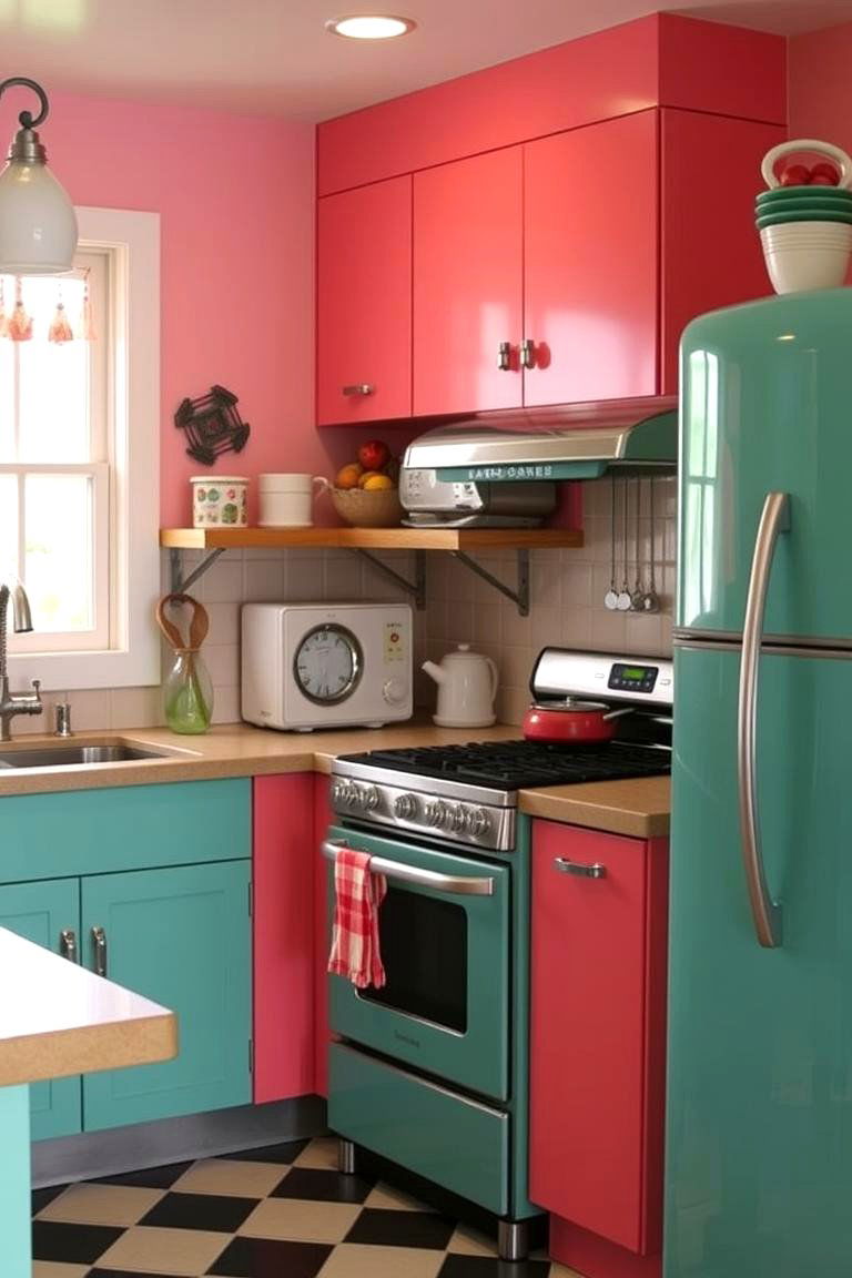 Vintage Appliance Charm - 24 Dirty Kitchen Ideas