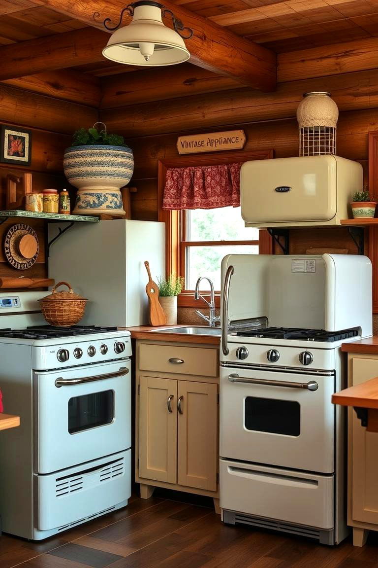 Vintage Appliance Revival - 24 Cabin Kitchen Ideas