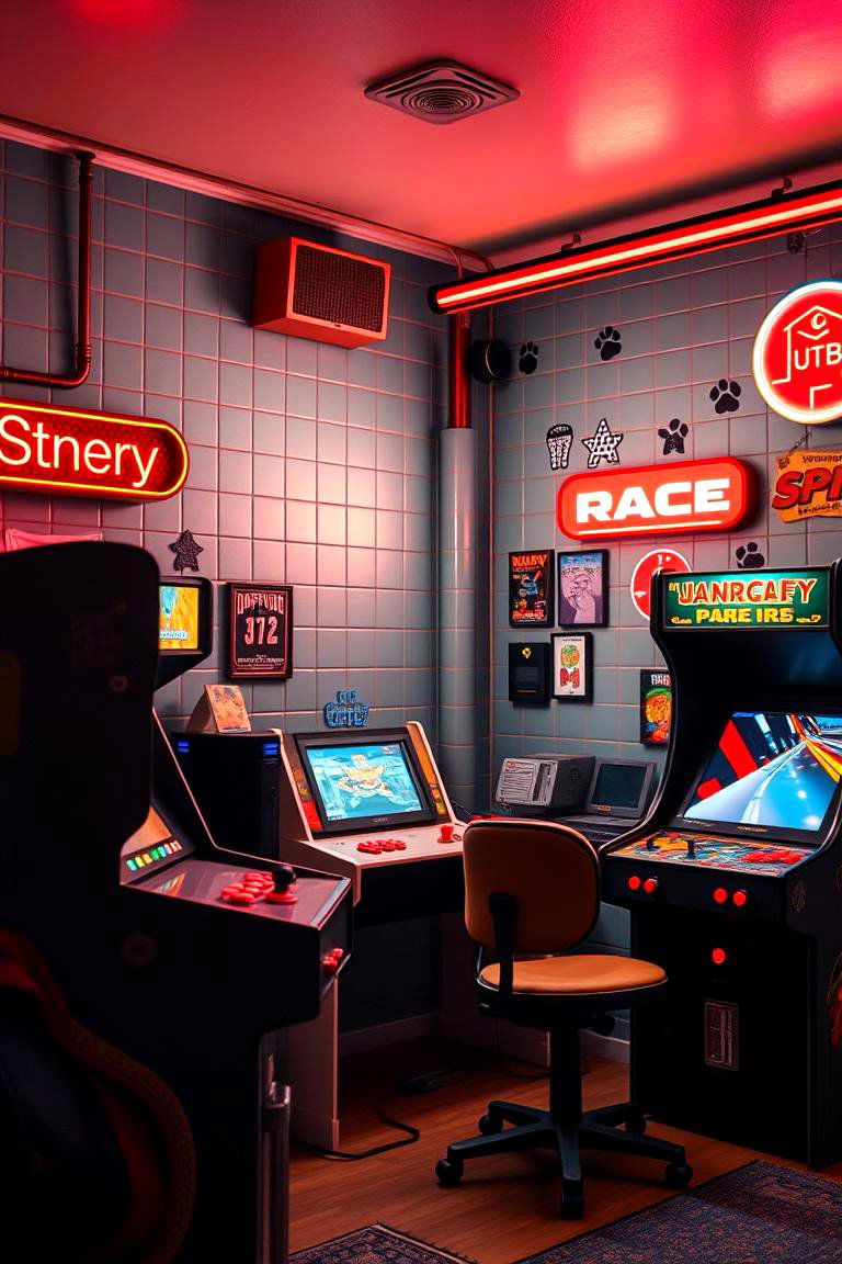 Vintage Arcade Nostalgia - 24 Game Room Paint Ideas