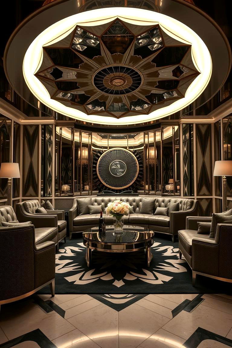 Vintage Art Deco Ambiance - 24 Mansion Living Room Ideas