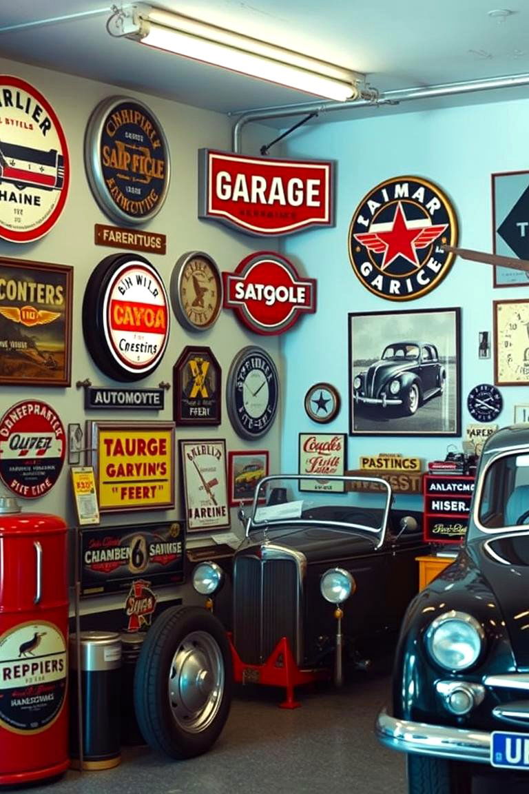 Vintage Automotive Memorabilia - 24 Garage Decor Ideas