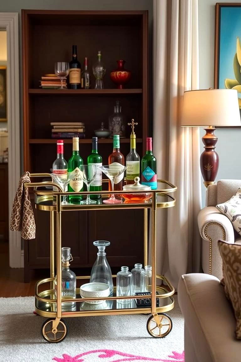 Vintage Bar Carts and Cocktail Tables - 27 1950s Living Room Ideas