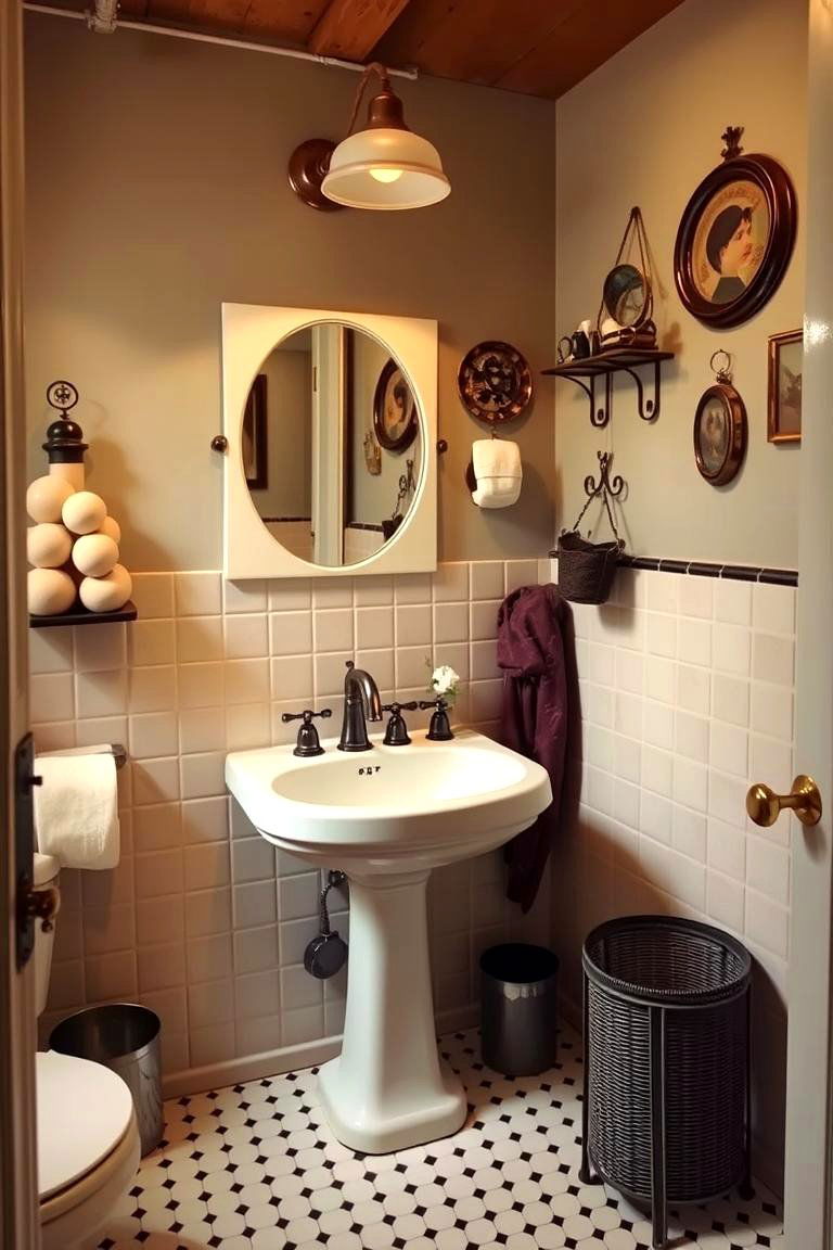 Vintage Bathroom Accessories - 24 Basement Bathroom Ideas