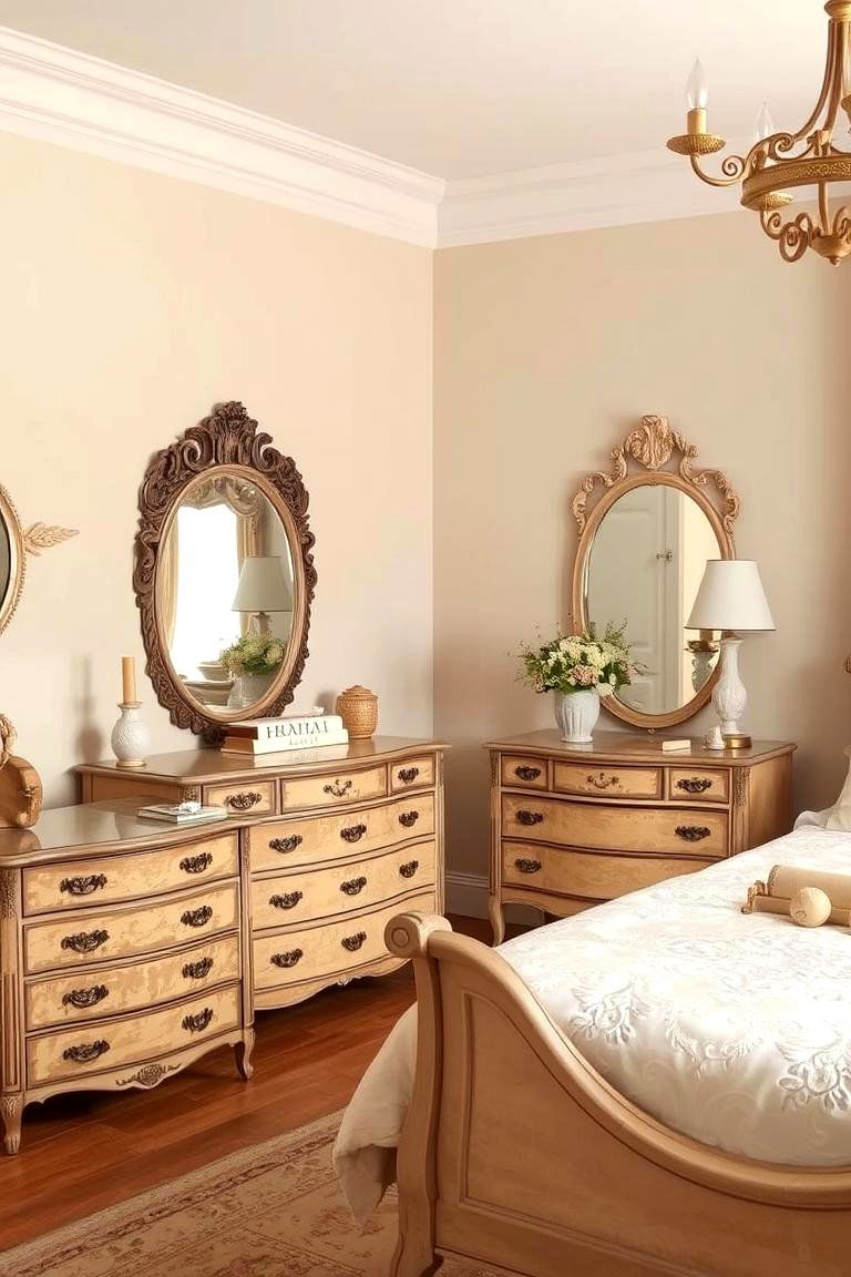 Vintage Beige Charm - 24 Beige Bedroom Ideas