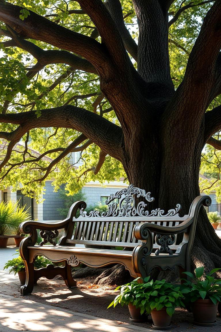Vintage Bench for a Cozy Vibe - 24 Southern Front Porch Ideas