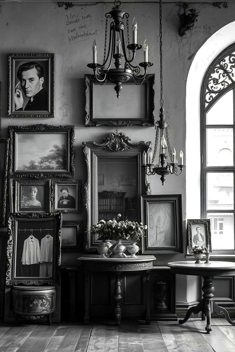 Vintage Black and White Accents - 24 Black and White Wedding Ideas