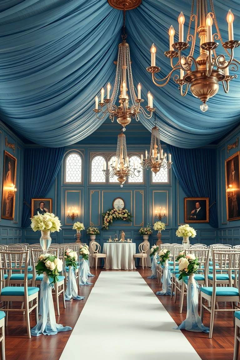 Vintage Blue Glam - 24 Blue Wedding Theme Ideas