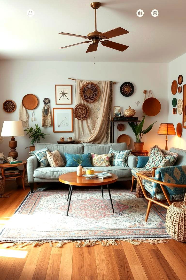 Vintage Boho Vibes - 24 blue and beige living room ideas