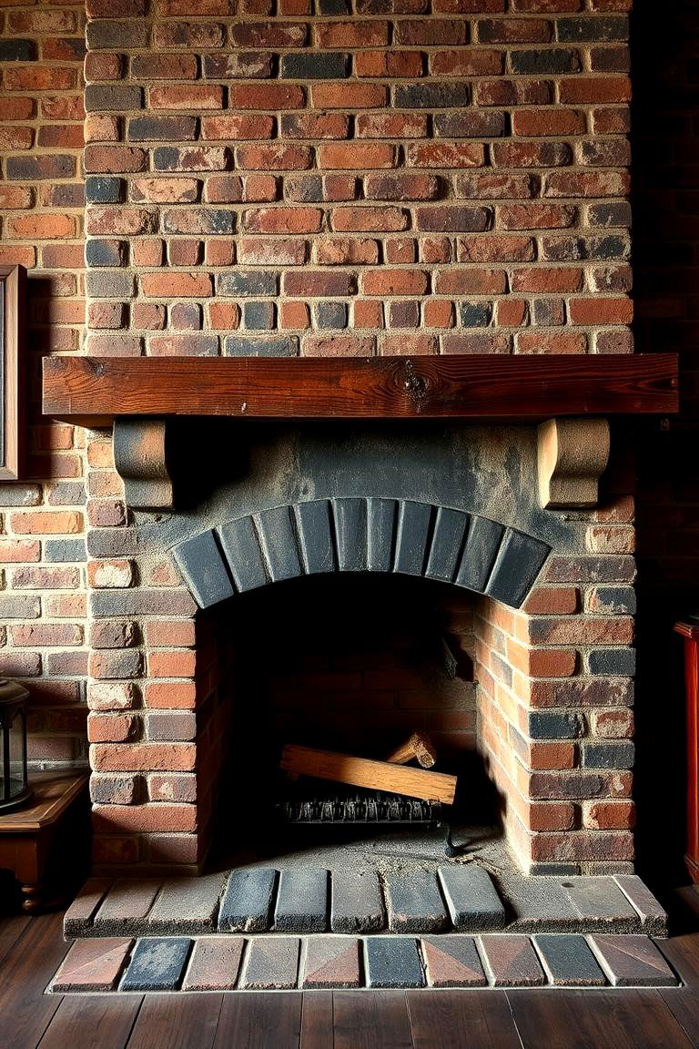 Vintage Brick Fireplace - 24 Brick Fireplace Ideas