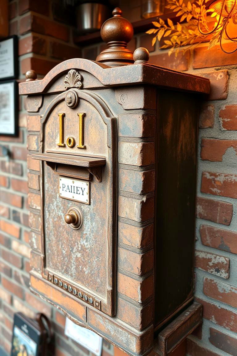 Vintage Brick Mailbox Elegance - 24 Brick Mailbox Ideas