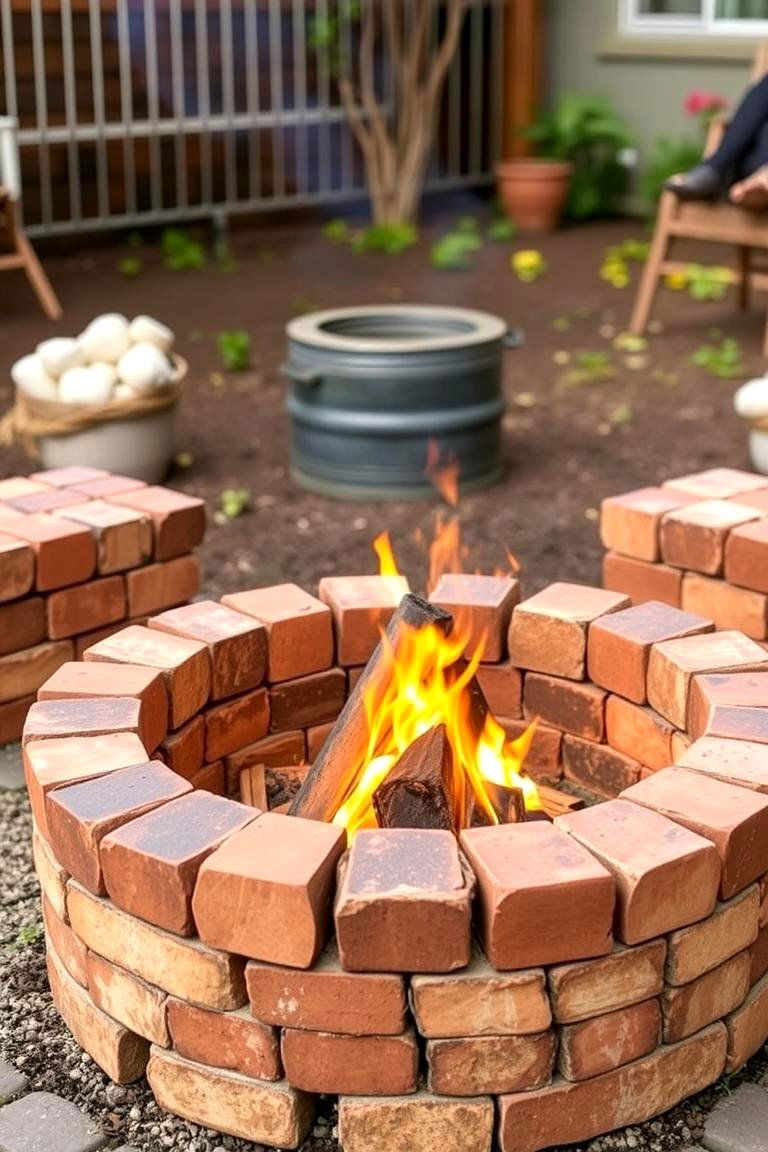 Vintage Brick Sunken Fire Pit - 24 Sunken Fire Pit Ideas