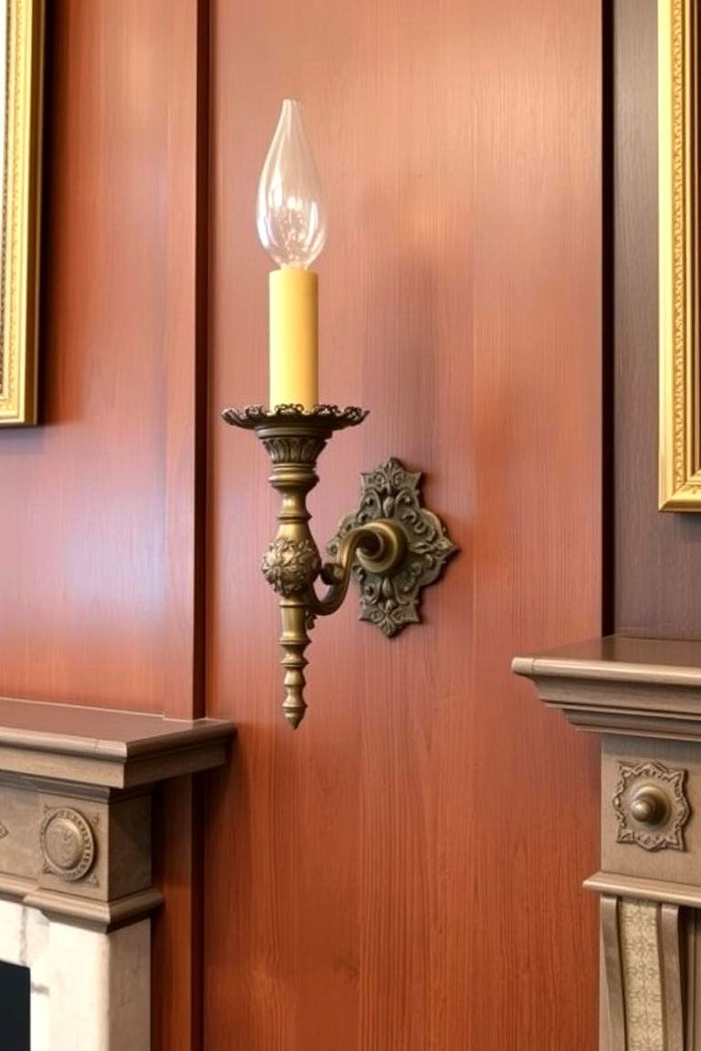 Vintage Bronze Sconce - 24 Fireplace Sconces Ideas