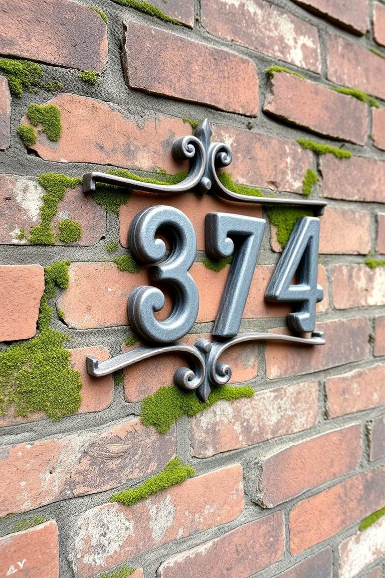 Vintage Cast Iron Numbers - 24 House Number Ideas