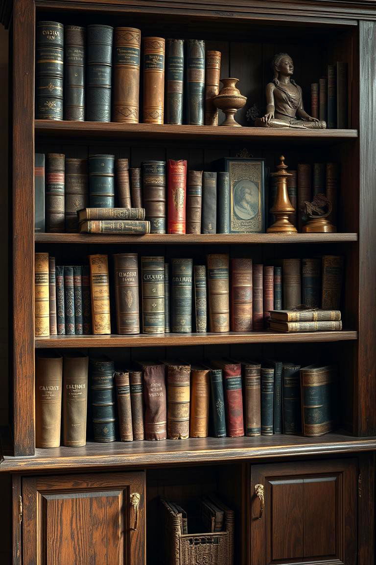 Vintage Charm - 24 Bookshelf Decor Ideas