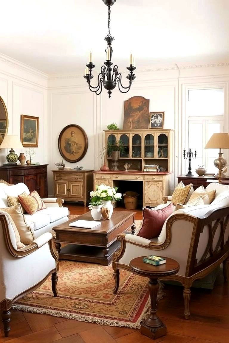 Vintage Charm - 24 Cream Living Room Ideas