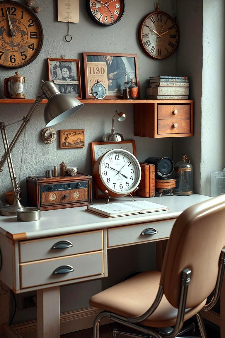 Vintage Charm - 24 Desk Decor Ideas