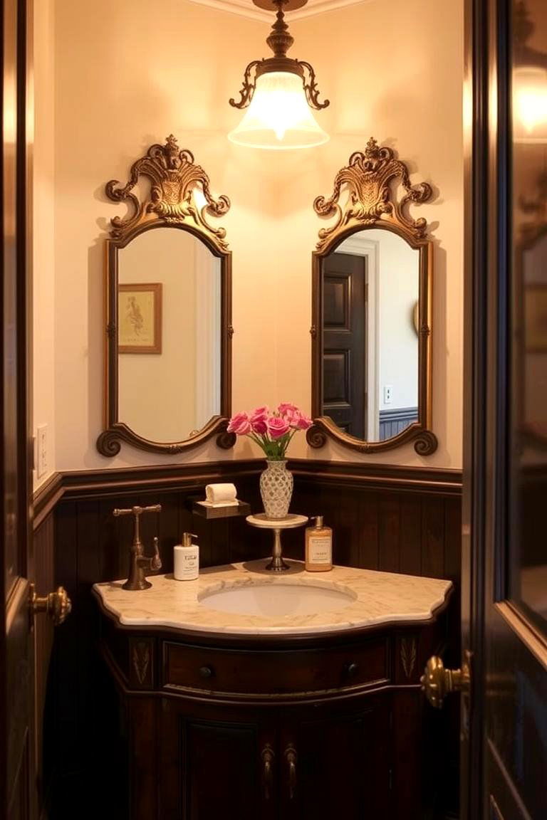 Vintage Charm - 24 Powder Room Ideas