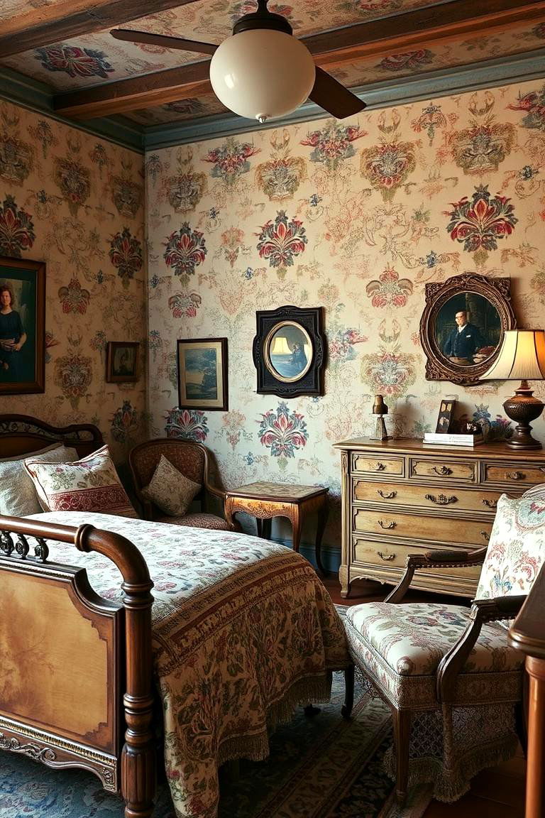Vintage Charm Accents - 24 Dreamy Bedroom Design Ideas
