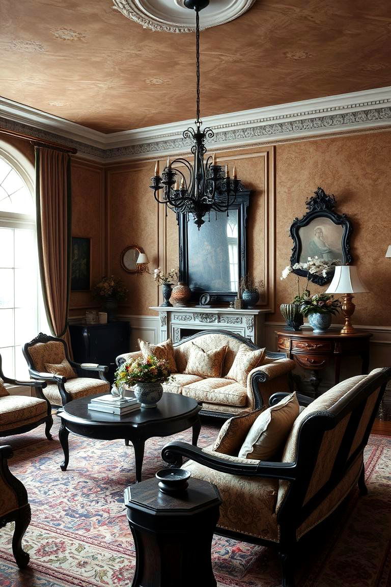 Vintage Charm Living Room - 24 Black and Brown Living Room Ideas