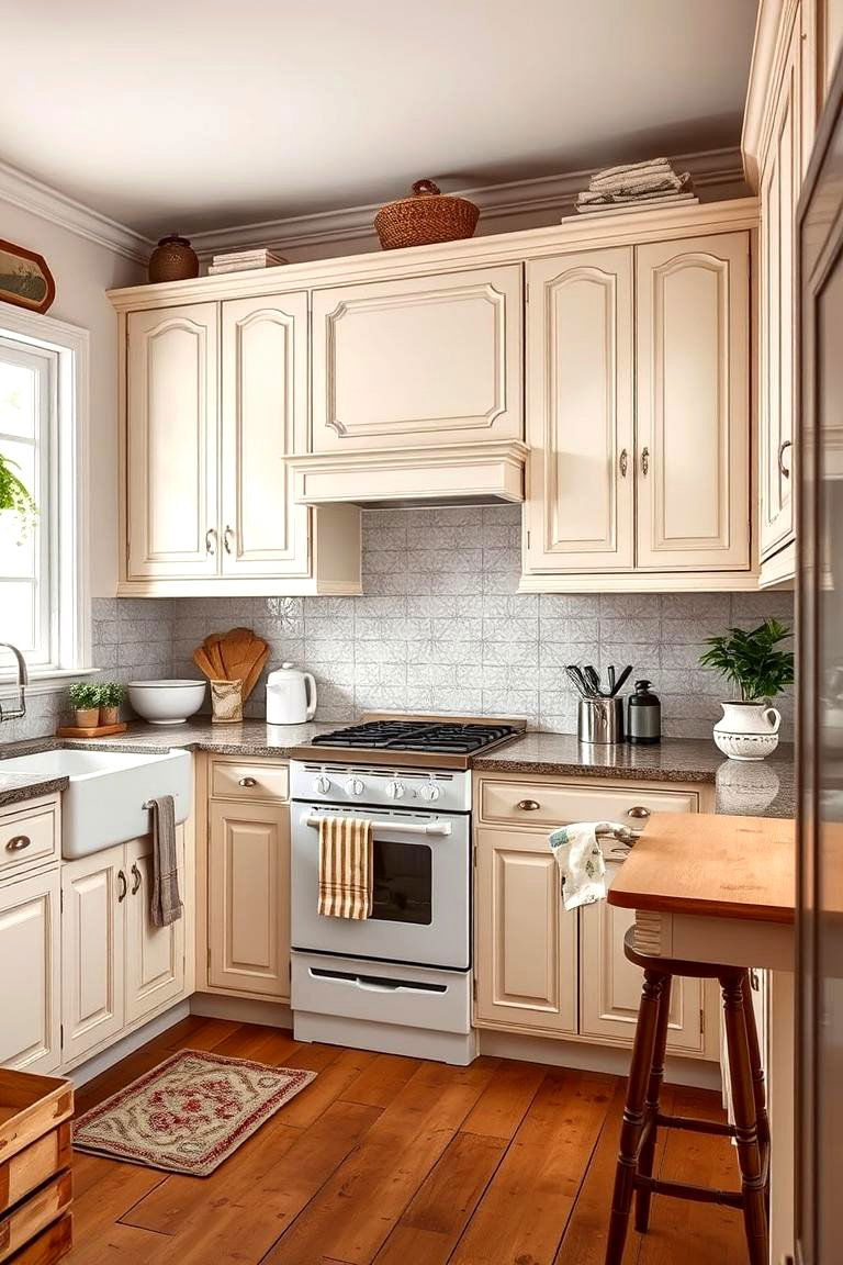 Vintage Charm Off white Kitchen Cabinets - 24 Off-white Kitchen Cabinets