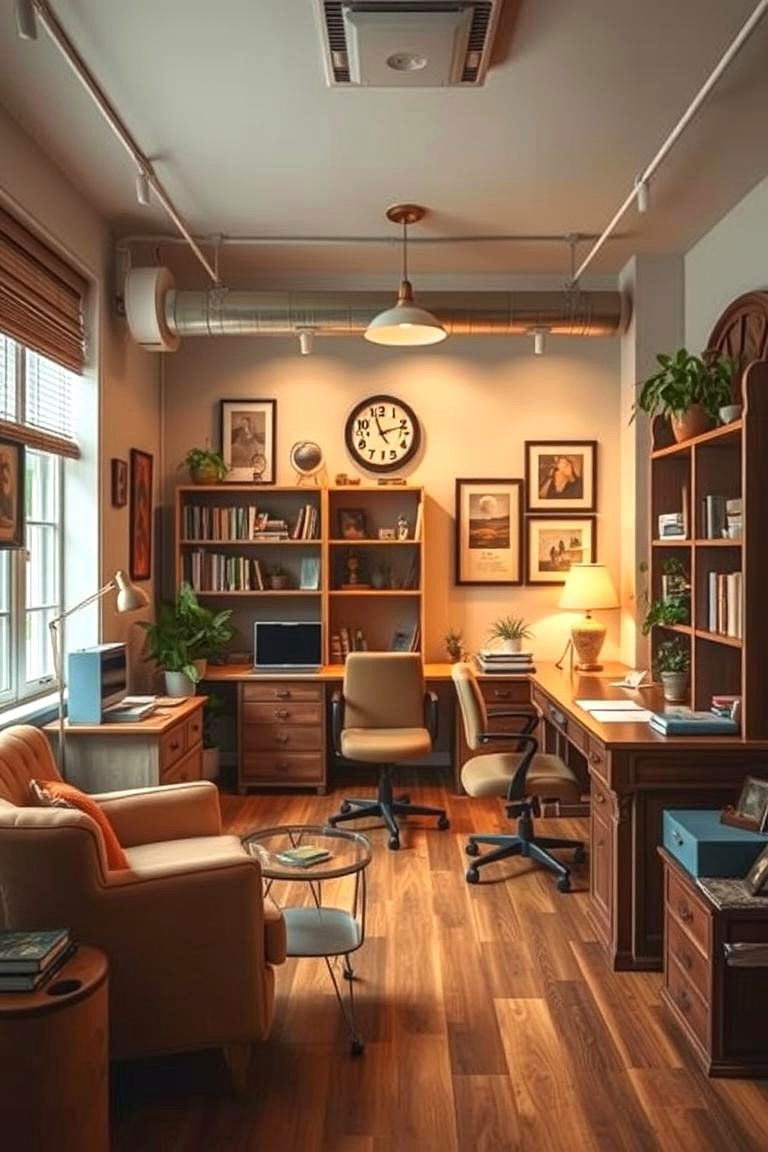 Vintage Charm Office for Couples - 24 Home Office for Couples Ideas and Designs