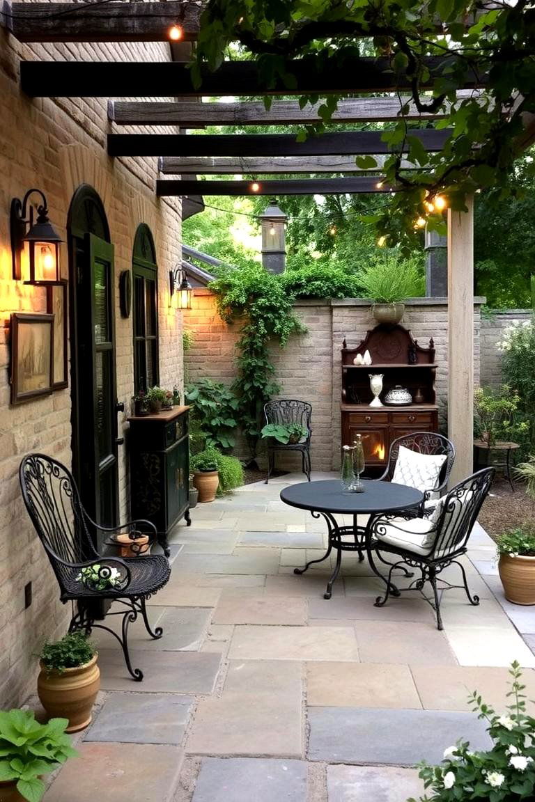 Vintage Charm Patio - 24 Sunken Patio Ideas