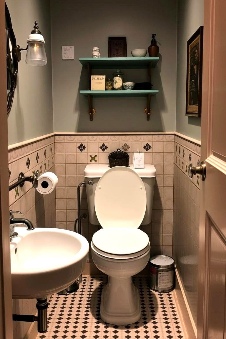 Vintage Charm Revival - 24 Downstairs Toilet Ideas