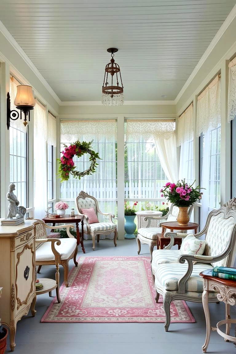 Vintage Charm Screened Porch - 24 Small Screened-in Porch Ideas