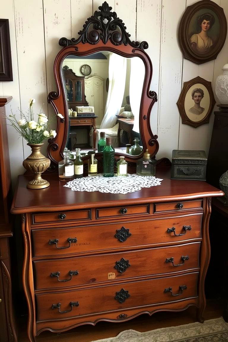 Vintage Charm Vanity - 24 Vanity Room Ideas