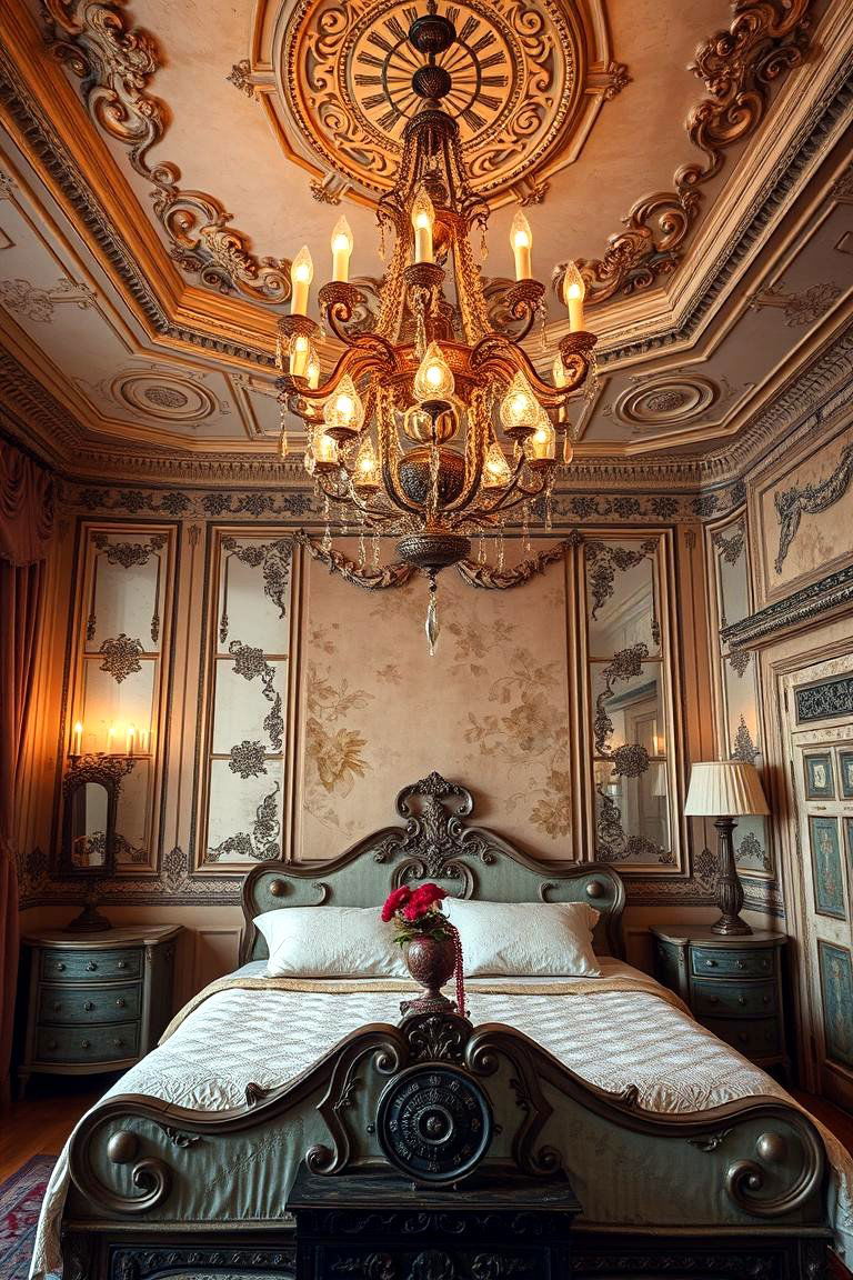 Vintage Charm and Intricacy - 24 Bedroom Chandelier Ideas