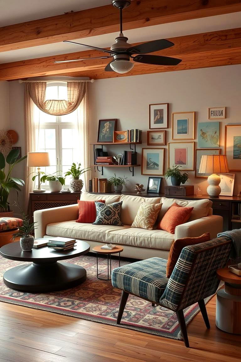 Vintage Charm and Modern Twist - 24 Beige Couch Living Room Ideas