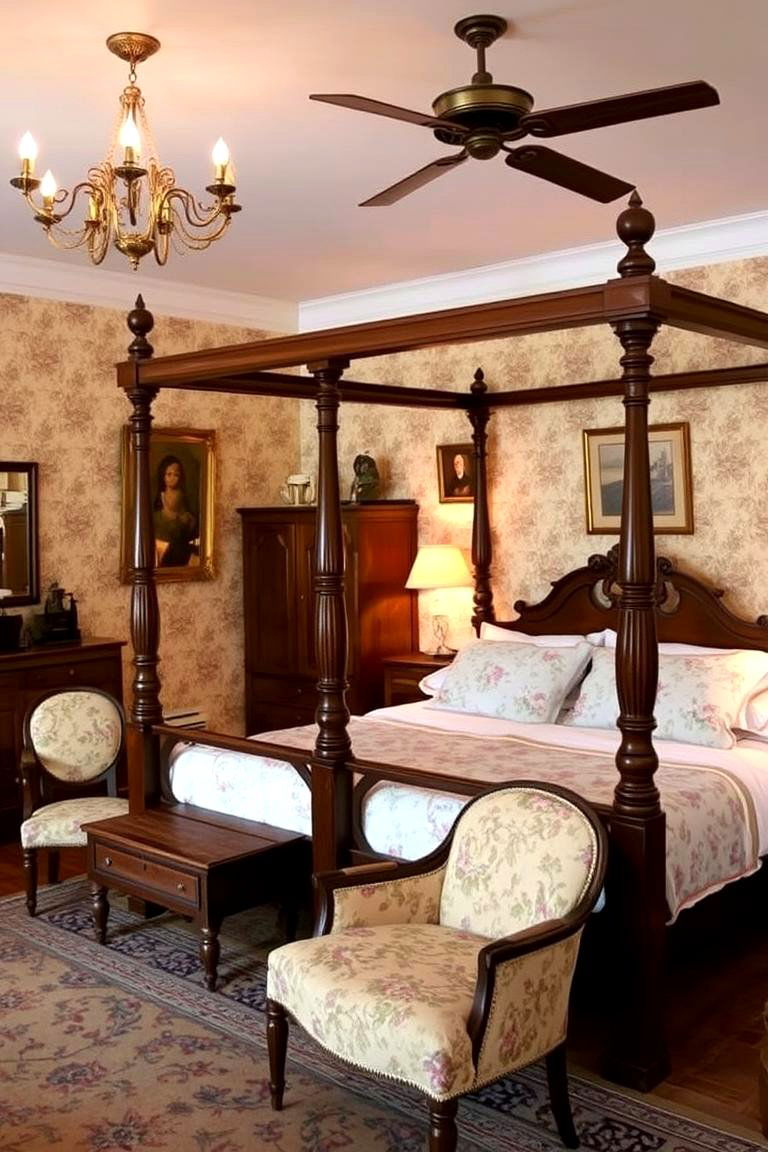 Vintage Charm with Antique Furniture - 24 Guest Bedroom Ideas
