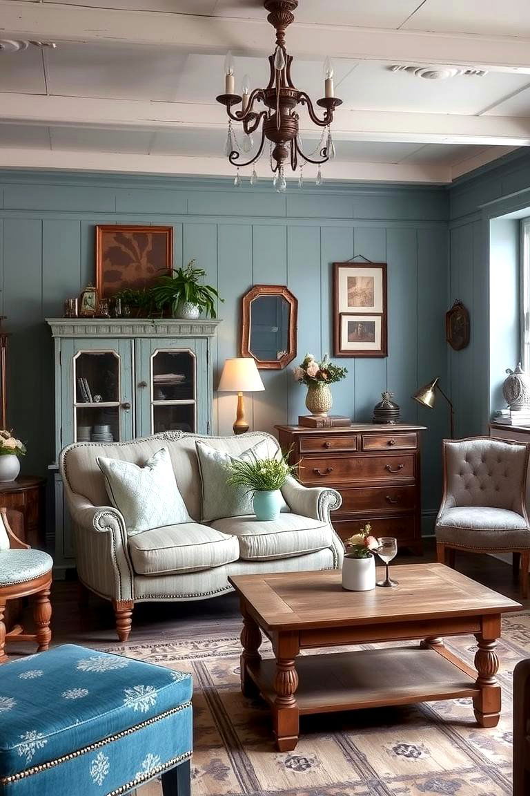 Vintage Charm with Duck Egg Blue Accents - 24 Duck Egg Blue Bedroom Ideas